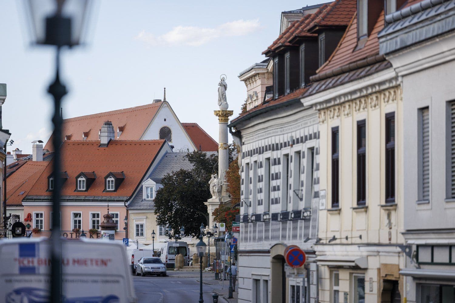 Rathausplatz im Zentrum von Klosterneuburg